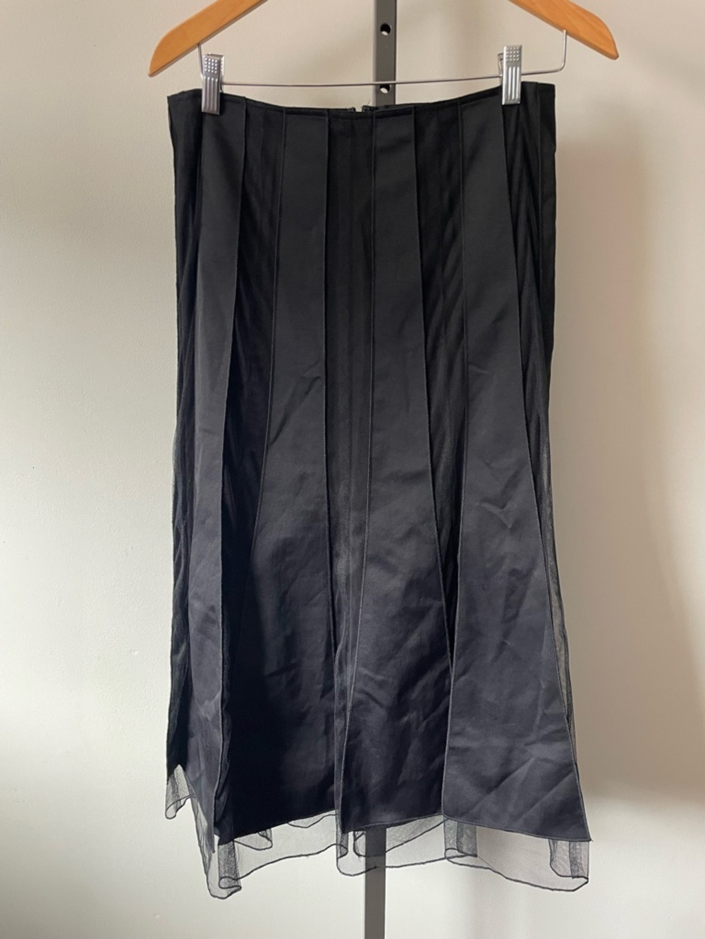 Spanner Whimsigoth Satin Lace Insert Midi Skirt Goth Gothic Witchy Size 10